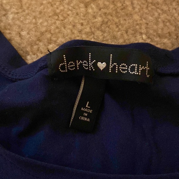 Very Soft Dark Blue Long Sleeve Shirt Dress - Picture 6 of 7